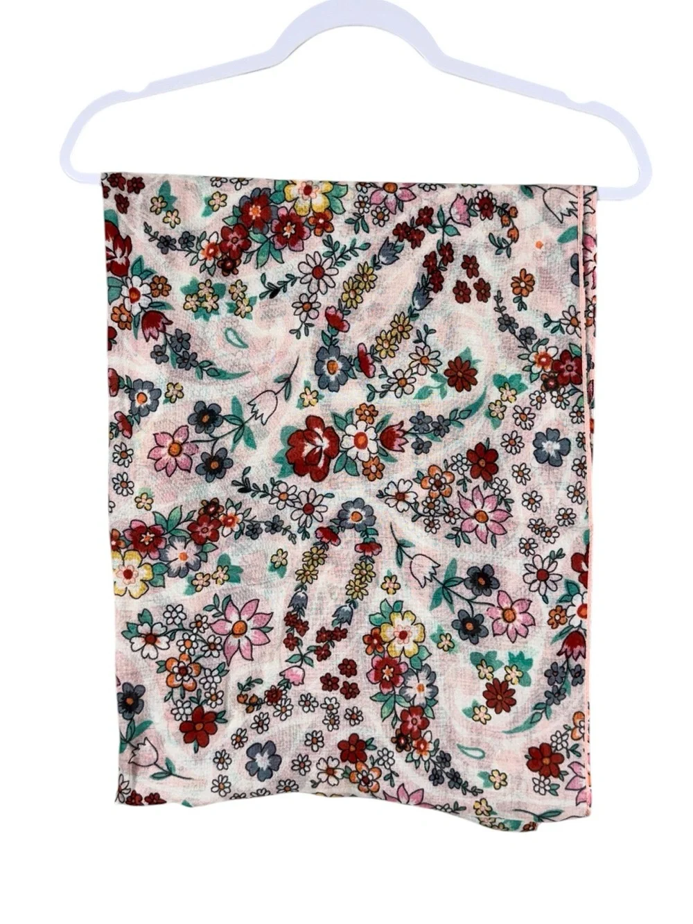 Vera Bradley Pretty Posies Scarf Pink New Cottage Floral Prairie